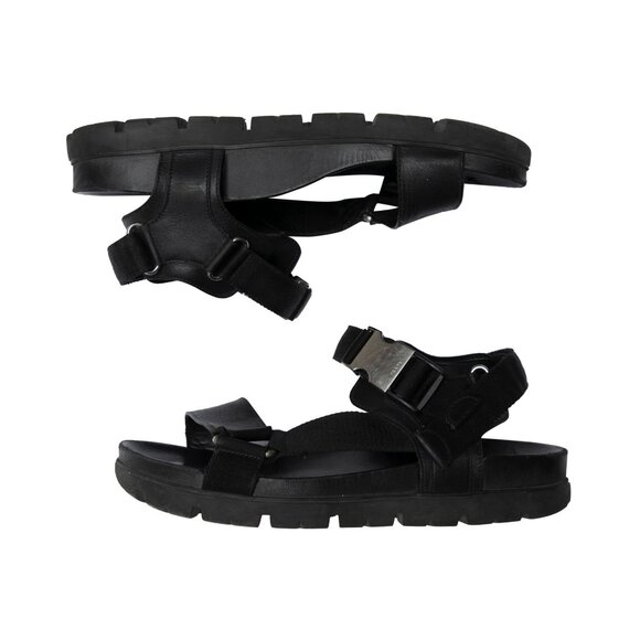 rrp €900 PRADA (Italy) Calf Leather Track Sole Strap Sandals - Picture 1 of 3